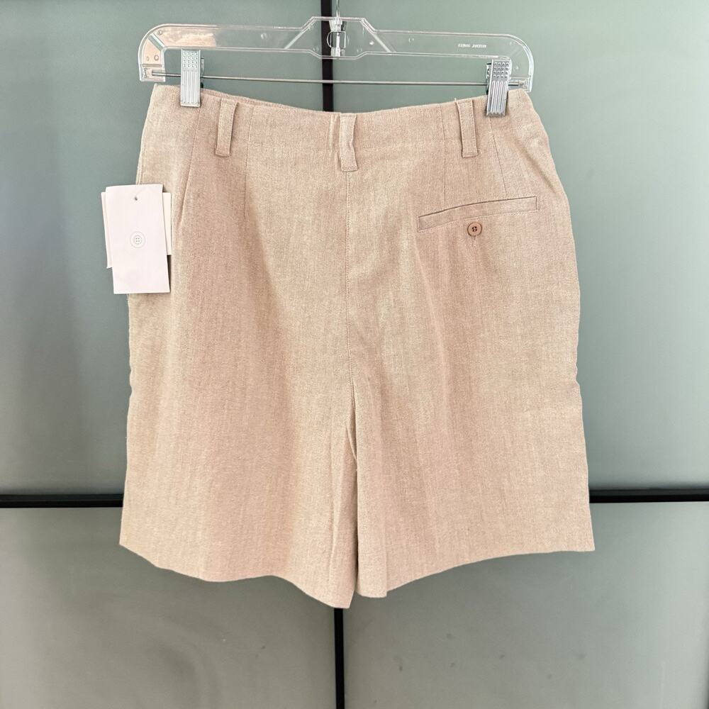 Y2K Vintage Liz Claiborne Lizsport Linen Blend Shorts Womens 8 NWT Tailored 28W - Picture 14 of 14